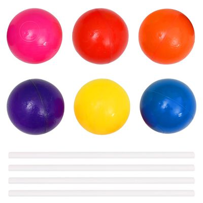 vidaXL Piscina de bolas com 50 bolas para crianças 75x75x32 cm