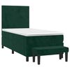 vidaXL Cama com molas/colch&atilde;o 80x200 cm veludo verde-escuro