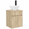 vidaXL Vanidade de Pia de Parede Carvalho Sonoma 39 x 35 x 63 cm