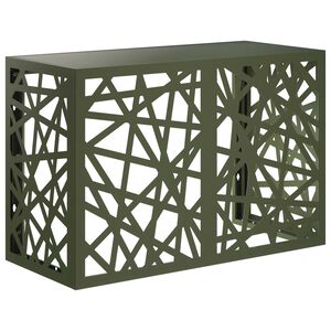 vidaXL Capa de Ar Condicionado Verde-Azeitona 90 x 40 x 60 cm A&ccedil;o
