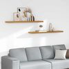 vidaXL Prateleira de Parede 2 pcs Bege 120 x 23,5 x 4 cm