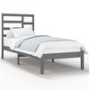 vidaXL Estrutura de cama solteiro 90x190 cm madeira maci&ccedil;a cinza