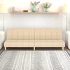 vidaXL Sof&aacute;-cama de 2 lugares tecido cor creme
