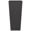 vidaXL Vaso/floreira de jardim 2 pcs 35x35x75 cm a&ccedil;o preto