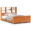 VidaXL Cama sem colch&atilde;o 140x190 cm pinho maci&ccedil;o castanho-mel