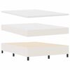 vidaXL Cama Box Spring LED com cabeceira Creme e Branco 140 x 200 cm
