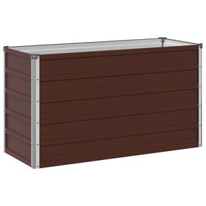 vidaXL Cama de Jardim Elevada Castanho 100 x 40 x 55 cm