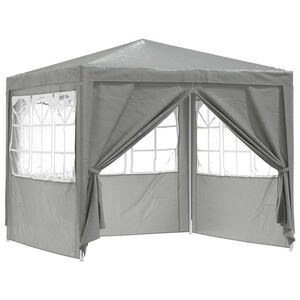 vidaXL Tenda de Festa 250 x 250 x 240 cm Cinzento-claro PE e A&ccedil;o