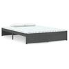 vidaXL Estrutura de cama 140x190 cm madeira maci&ccedil;a cinzento