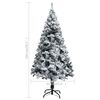 vidaXL &Aacute;rvore de Natal artificial c/ flocos de neve 150 cm PVC verde