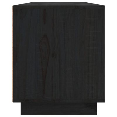 vidaXL Móvel de TV 156x37x45 cm madeira de pinho maciça preto