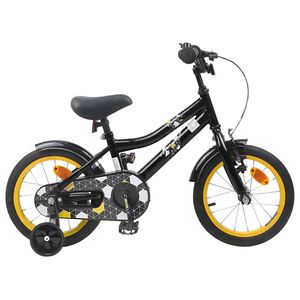 vidaXL Bicicleta Infantil 14 Polegadas para 3 a 5 anos Preto