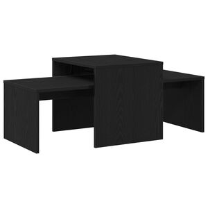 vidaXL Mesas encaix&aacute;veis Carvalho Preto 100 x 48 x 40 cm