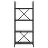 vidaXL Estante Carvalho Preto 60 x 30 x 146 cm Madeira processada