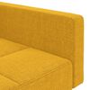 vidaXL Sof&aacute;-cama 2 lugares com duas almofadas tecido amarelo