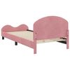 vidaXL Estrutura de Cama Infantil com Cabeceira Rosa 90 x 200 cm