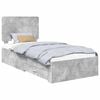 vidaXL Estrutura da Cama Cinzento 70 x 190 cm Derivados de Madeira