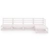 vidaXL 5 pcs conjunto lounge de jardim pinho maci&ccedil;o branco