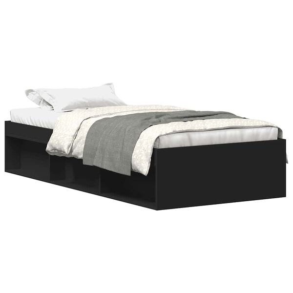 vidaXL Estrutura de cama 90x190 cm preto