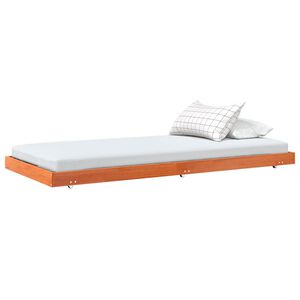 vidaXL Estrutura da Cama Marrom Cera 80 x 200 cm