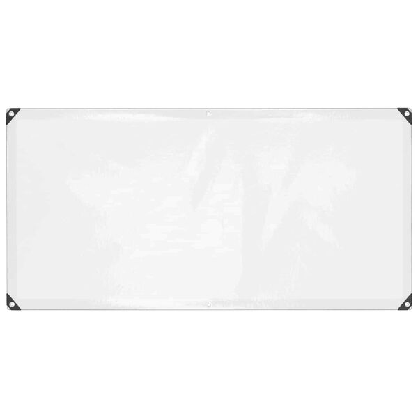 vidaXL Lona com Olhais Transparente 1 x 2 m Polietileno