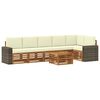 vidaXL Conjunto de Sof&aacute; Sectional com almofada 7 pcs Natural e Creme