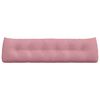 vidaXL Travesseiro para Costas Rosa 180 x 24 x 50 cm Veludo