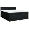 vidaXL Cama com molas/colch&atilde;o 180x200 cm tecido preto