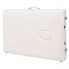 vidaXL Mesa massagem dobrável 2 zonas + banco 10 cm espessura branco