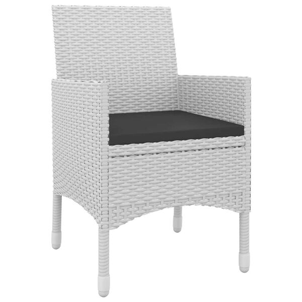 vidaXL 9 pcs conjunto jantar jardim c/ almofad&otilde;es vime PE e vidro