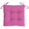 vidaXL Almofadões para cadeira 6 pcs 40x40x7 cm tecido rosa