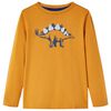 T-shirt de manga comprida para crian&ccedil;a ocre-escuro 92