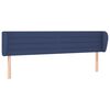 vidaXL Cabeceira de cama c/ abas tecido 203x23x78/88 cm azul
