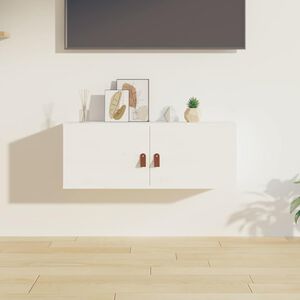 vidaXL Arm&aacute;rio de parede 80x30x30 cm madeira de pinho maci&ccedil;a branco