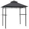 vidaXL Gazebo de churrasco 240x150x255 cm a&ccedil;o antracite