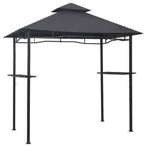 vidaXL Gazebo de churrasco 240x150x255 cm a&ccedil;o antracite