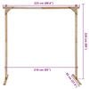vidaXL Arco de Casamento Marrom Claro 225 x 95 x 226 cm