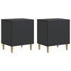 vidaXL Arm&aacute;rio de Cabeceira 2 pcs Preto 43 x 34,5 x 50 cm