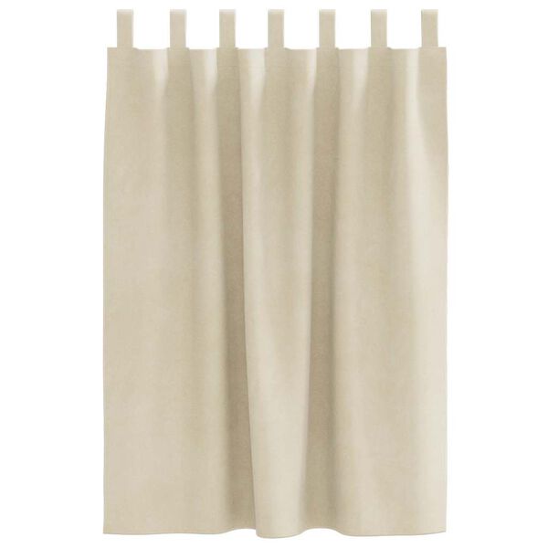 vidaXL Cortinas opacas 2 pcs Creme 140 x 140 cm Veludo