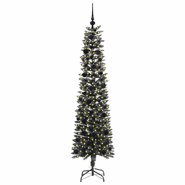 vidaXL &Aacute;rvore de Natal Artificial Verde 180 cm PVC, Pl&aacute;stico e A&ccedil;o