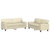 vidaXL 2 pcs conjunto de sof&aacute;s couro artificial cor creme