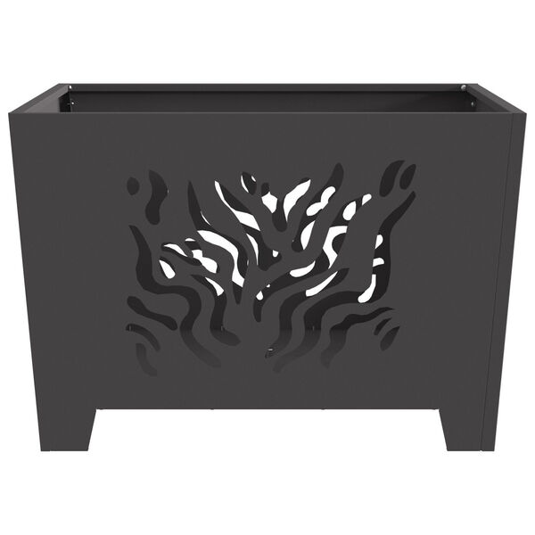 vidaXL Fire Pit Preto 60 x 60 x 40 cm A&ccedil;o