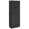 vidaXL Conjunto de Gabinete 2 unid. Preto Derivados de Madeira