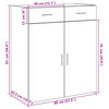 vidaXL Aparador 80x42,5x93 cm derivados de madeira cinzento cimento