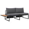 vidaXL Sof&aacute; de jardim com almofada Antracite 200,5 x 70 x 85,5 cm A&ccedil;o