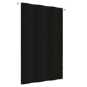 vidaXL Tela de varanda 140x240 cm tecido oxford preto