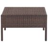 vidaXL 8 pcs conjunto lounge jardim c/ almofad&otilde;es vime PE castanho