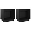 vidaXL Mesas de cabeceira 2 pcs 40x30x40 cm pinho maci&ccedil;o preto