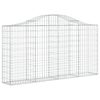 vidaXL Cestos gabi&atilde;o arqueados 13 pcs 200x30x100/120 ferro galvanizado
