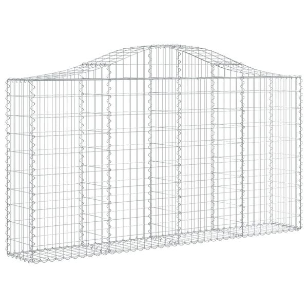 vidaXL Cestos gabi&atilde;o arqueados 13 pcs 200x30x100/120 ferro galvanizado